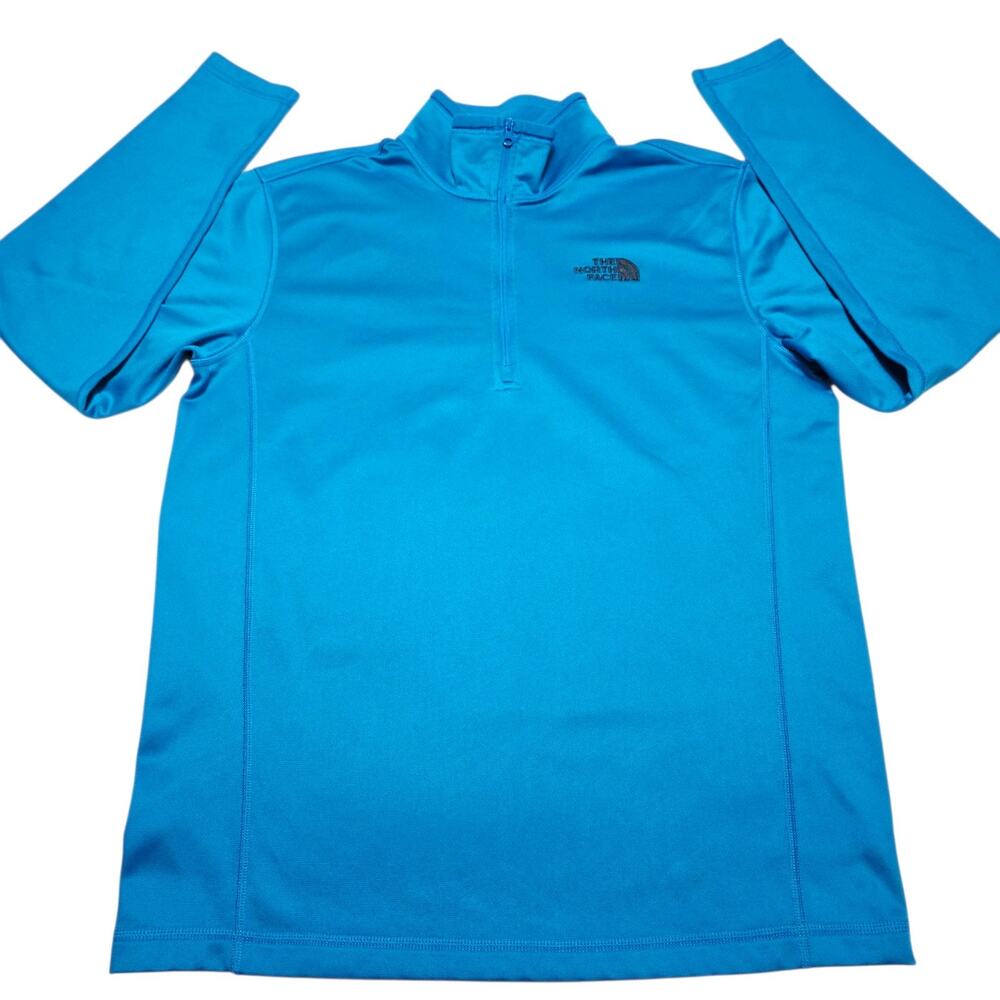 The North Face 1/4 Zip Pullover Aqua Blue Sweater Men's Medium Outdoor